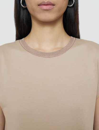 JOSEPH Fashion Women Poplin Jersey Dress Escargot