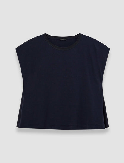 JOSEPH Fashion Women Poplin Jersey T-Shirt Navy