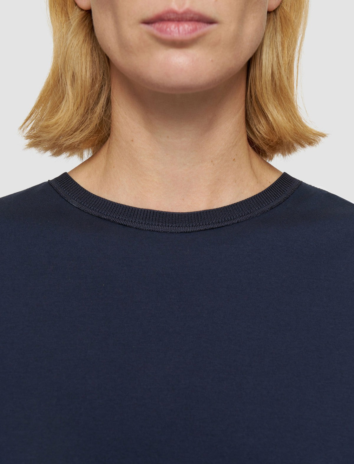 JOSEPH Fashion Women Poplin Jersey T-Shirt Navy