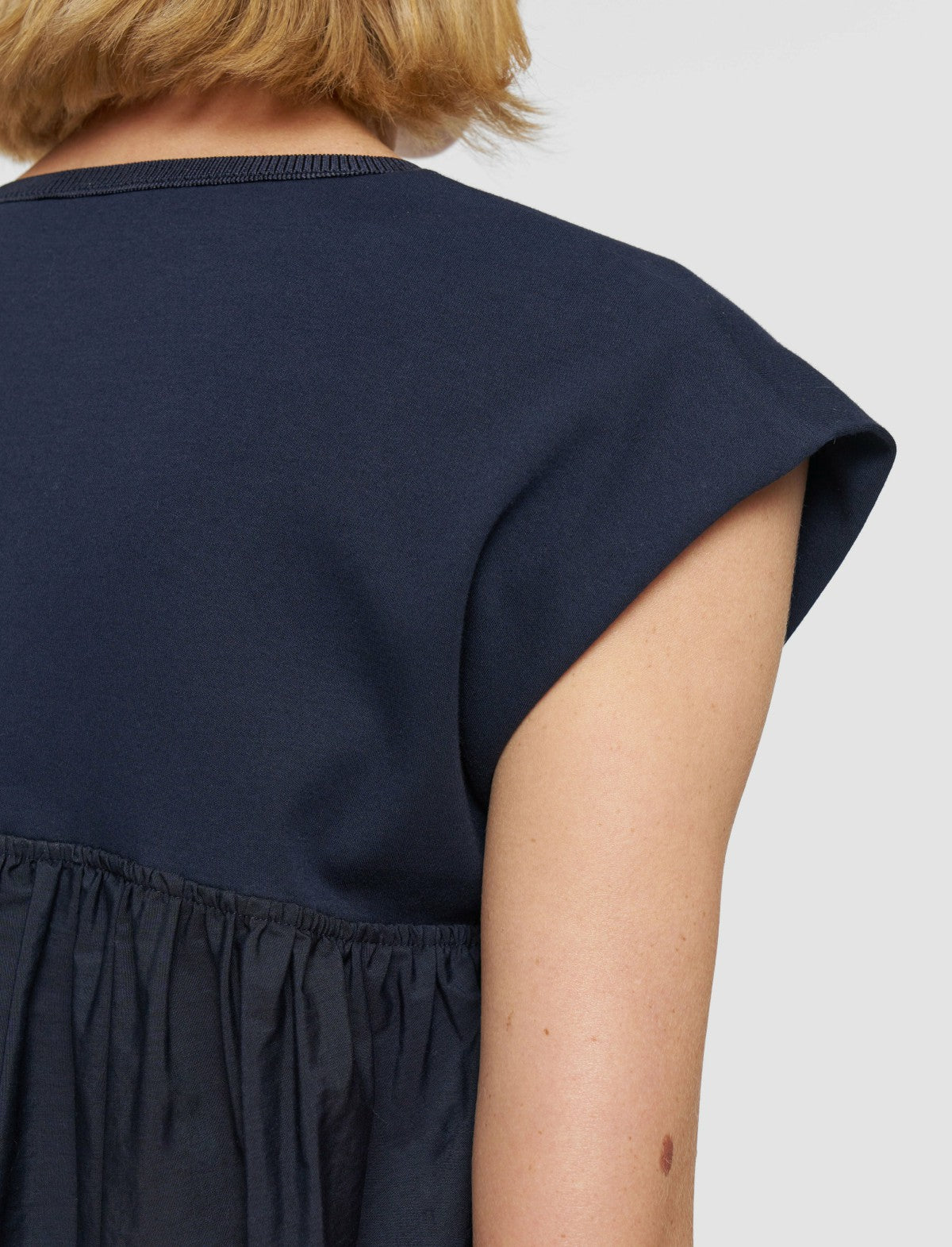JOSEPH Fashion Women Poplin Jersey T-Shirt Navy
