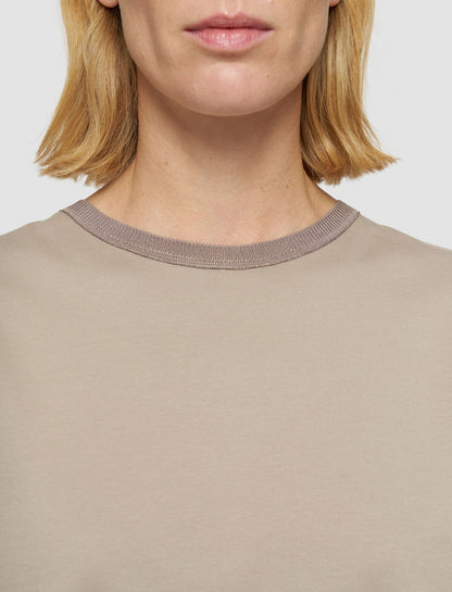 JOSEPH Fashion Women Poplin Jersey T-Shirt Escargot