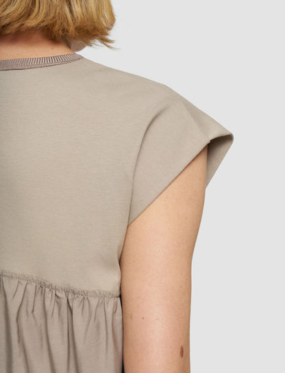 JOSEPH Fashion Women Poplin Jersey T-Shirt Escargot