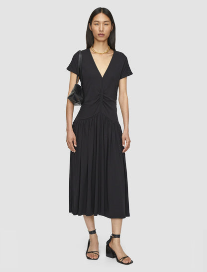 JOSEPH Fashion Women Isaure Crepe Jersey Dress Black