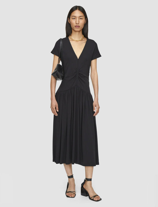 JOSEPH Fashion Women Isaure Crepe Jersey Dress Black