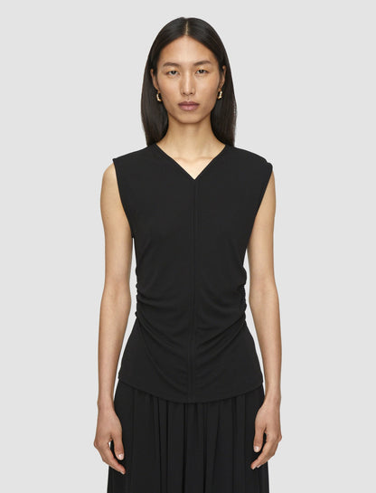 JOSEPH Fashion Women Pajol Crepe Jersey Top Black