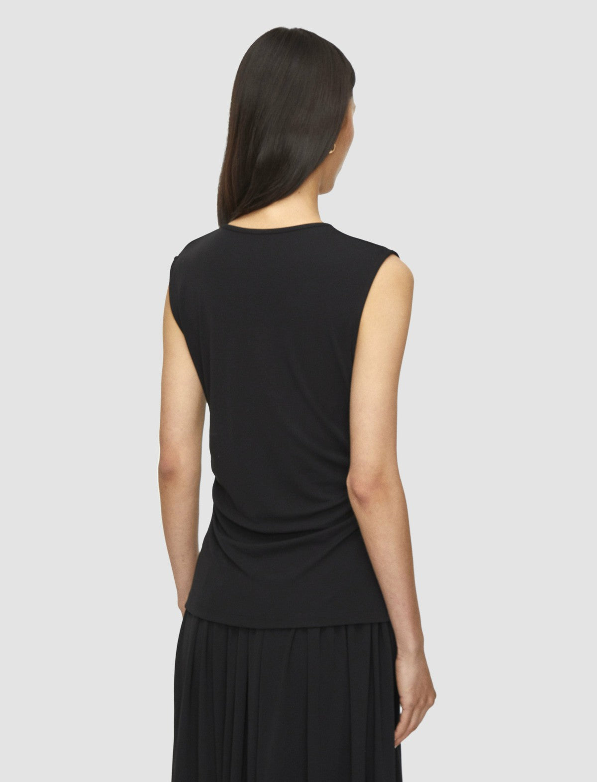 JOSEPH Fashion Women Pajol Crepe Jersey Top Black
