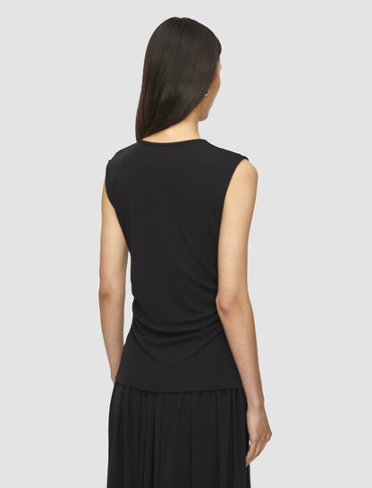 JOSEPH Fashion Women Pajol Crepe Jersey Top Black