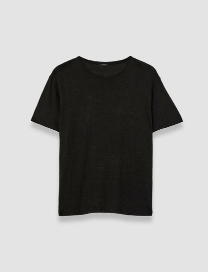 JOSEPH Fashion Women Linen Jersey T-Shirt Black