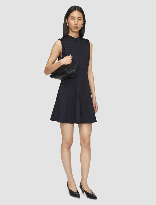 JOSEPH Fashion Women Edita Viscose Crepe Mini Dress Navy