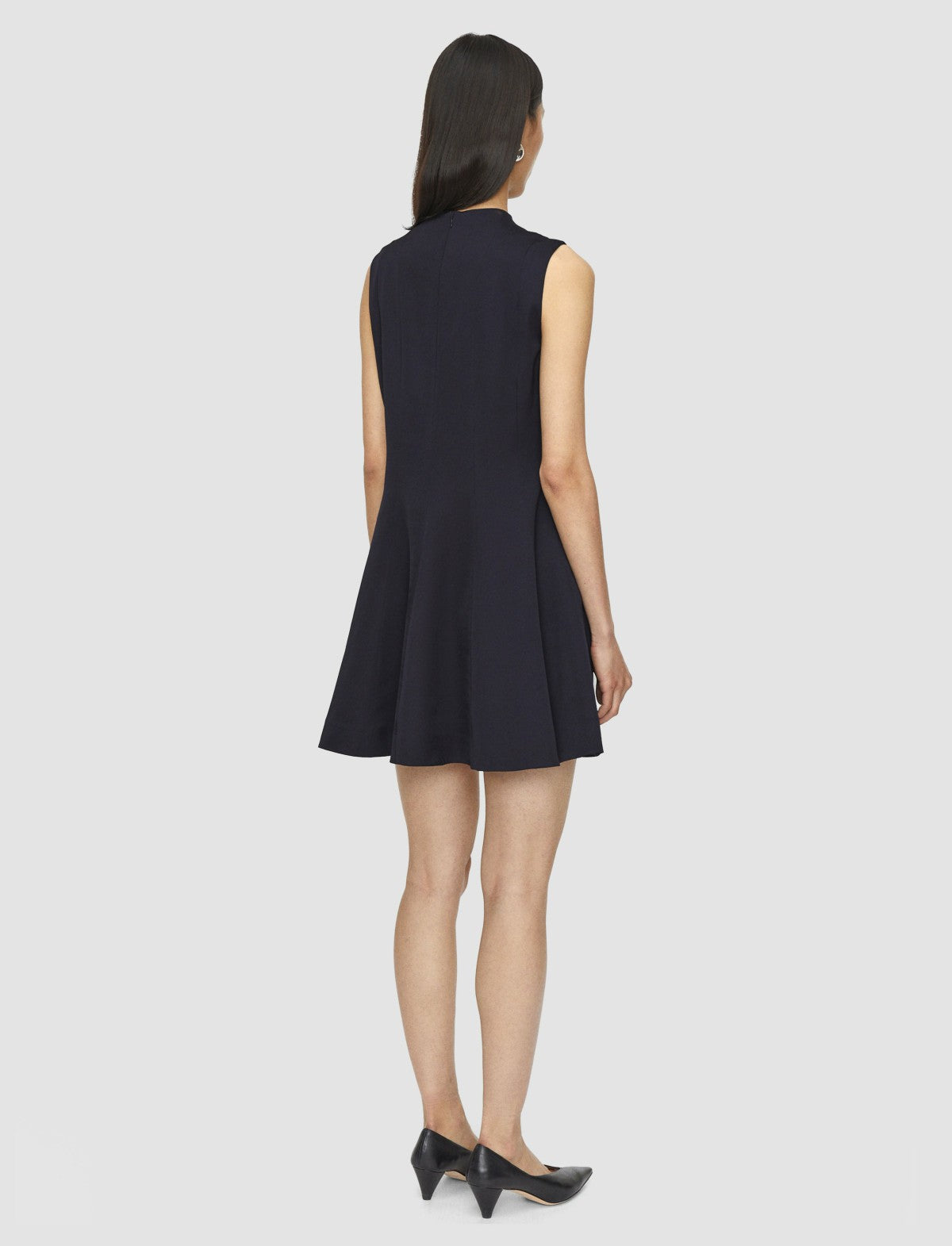 JOSEPH Fashion Women Edita Viscose Crepe Mini Dress Navy