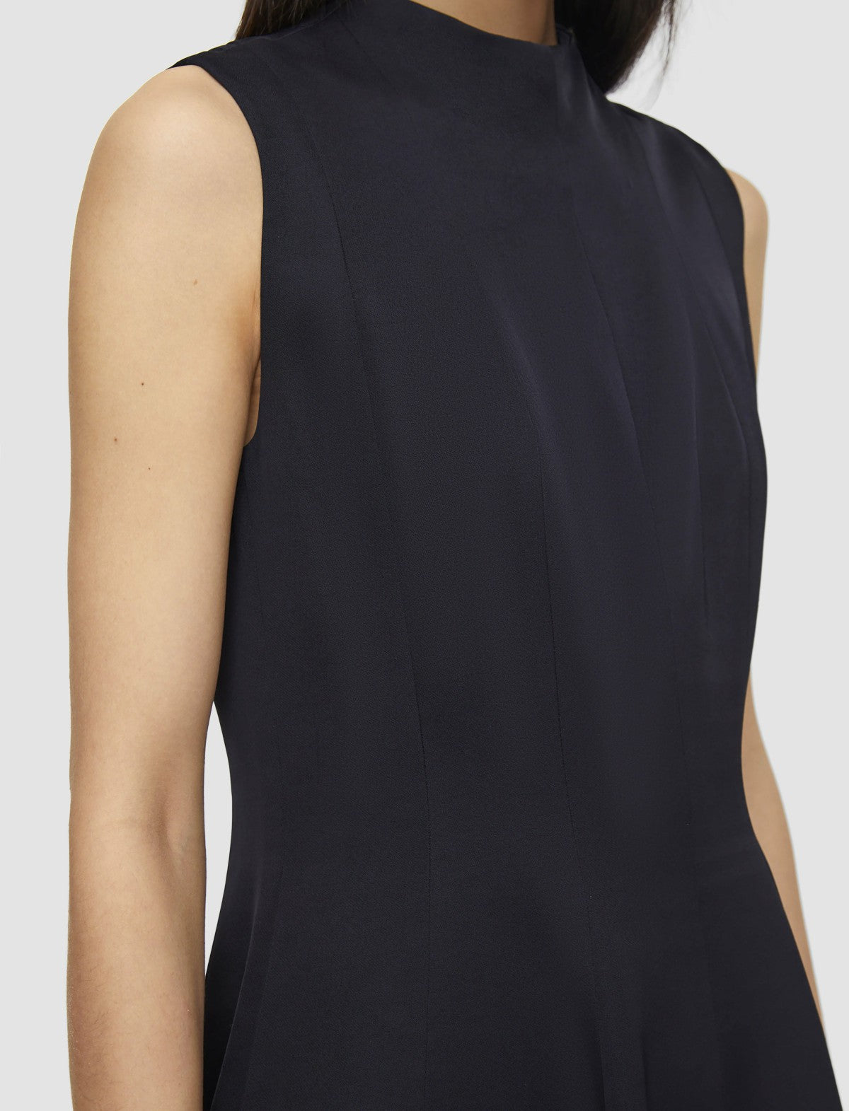 JOSEPH Fashion Women Edita Viscose Crepe Mini Dress Navy