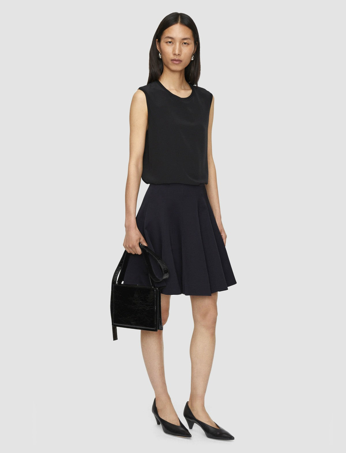 JOSEPH Fashion Women Becca Viscose Crepe Mini Skirt Navy