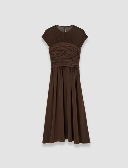 JOSEPH Fashion Women Sophe Crepe de Chine Dress Ebony