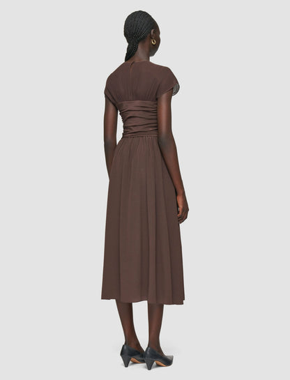 JOSEPH Fashion Women Sophe Crepe de Chine Dress Ebony
