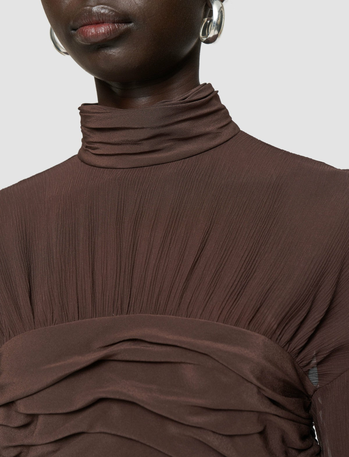 JOSEPH Fashion Women Rachel Crepe de Chine Silk Blouse Ebony