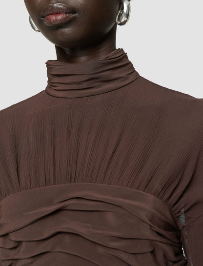 JOSEPH Fashion Women Rachel Crepe de Chine Silk Blouse Ebony