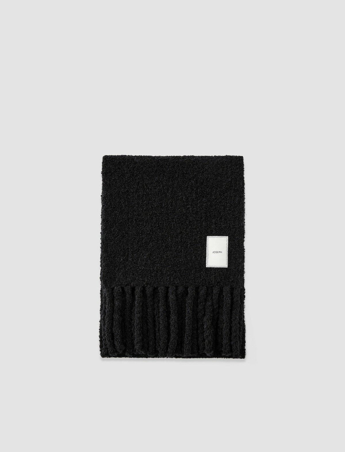 JOSEPH Fashion Women Bouclé Knit Scarf Black