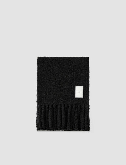 JOSEPH Fashion Women Bouclé Knit Scarf Black