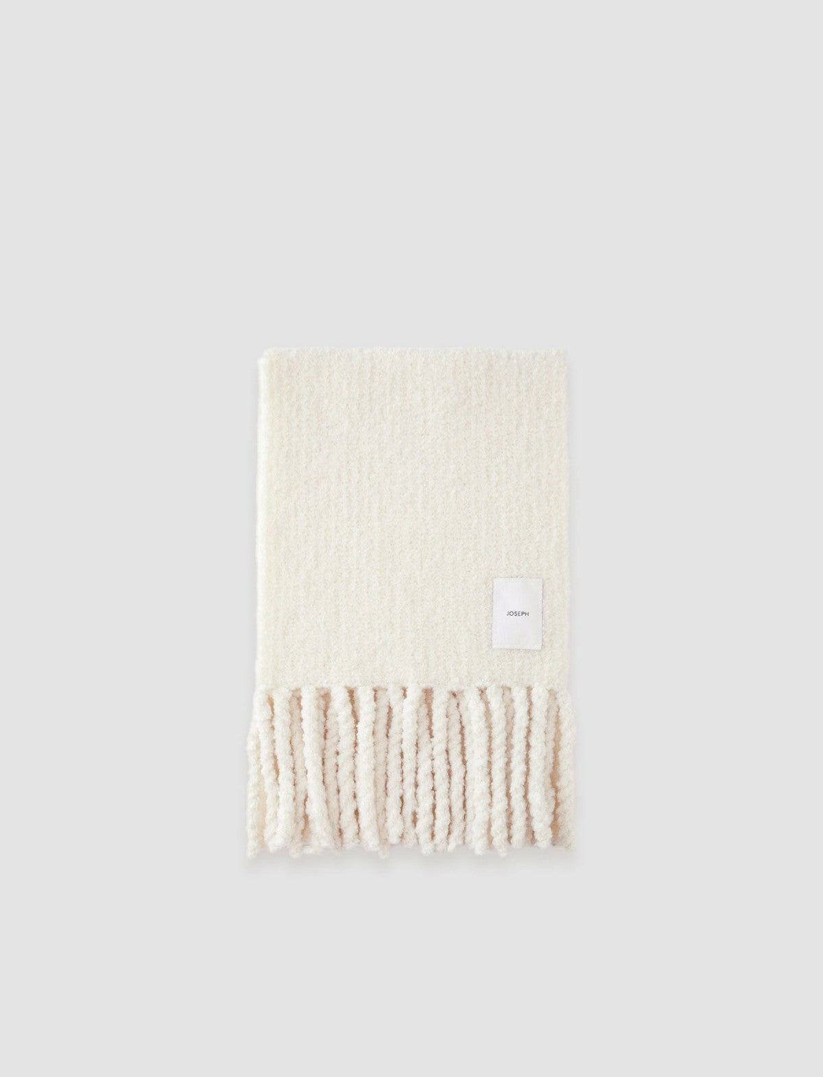 JOSEPH Fashion Women Bouclé Knit Scarf Ivory