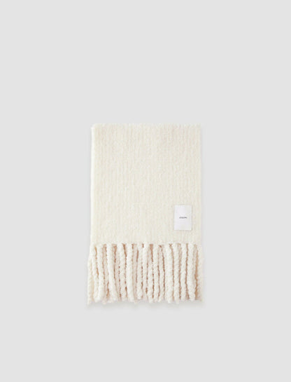 JOSEPH Fashion Women Bouclé Knit Scarf Ivory