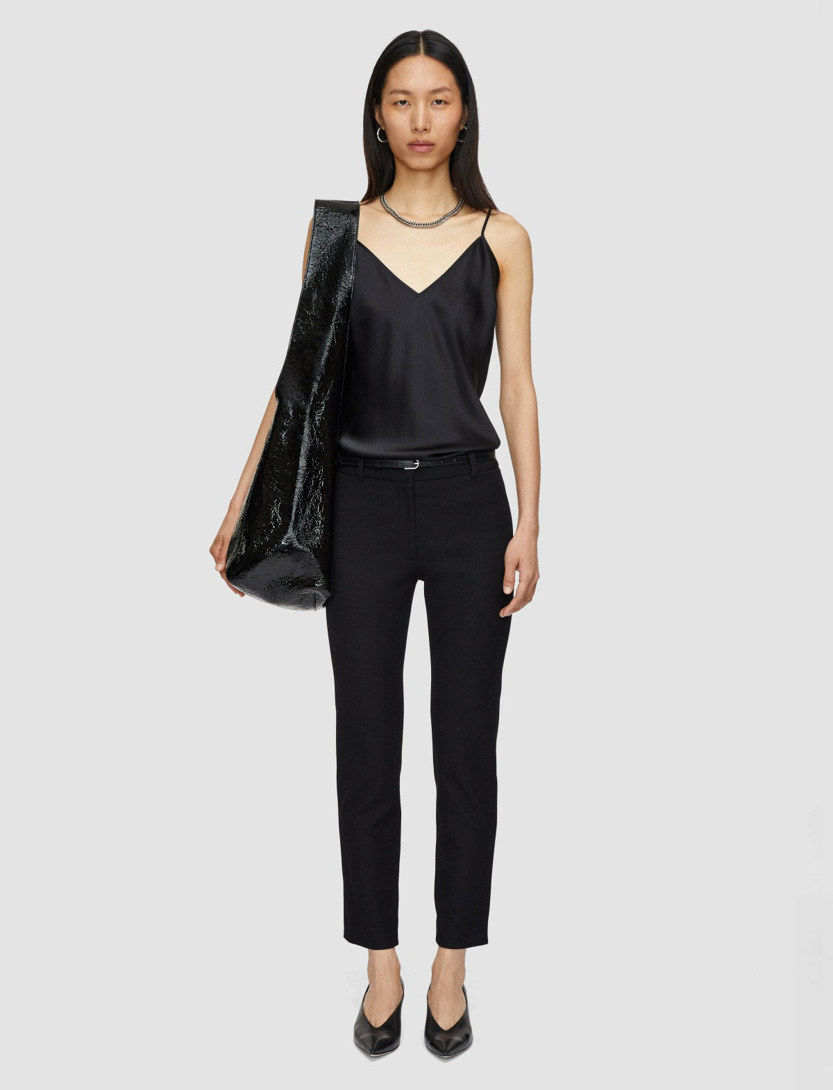 JOSEPH Fashion Women New Eliston Gabardine Stretch Trousers Black