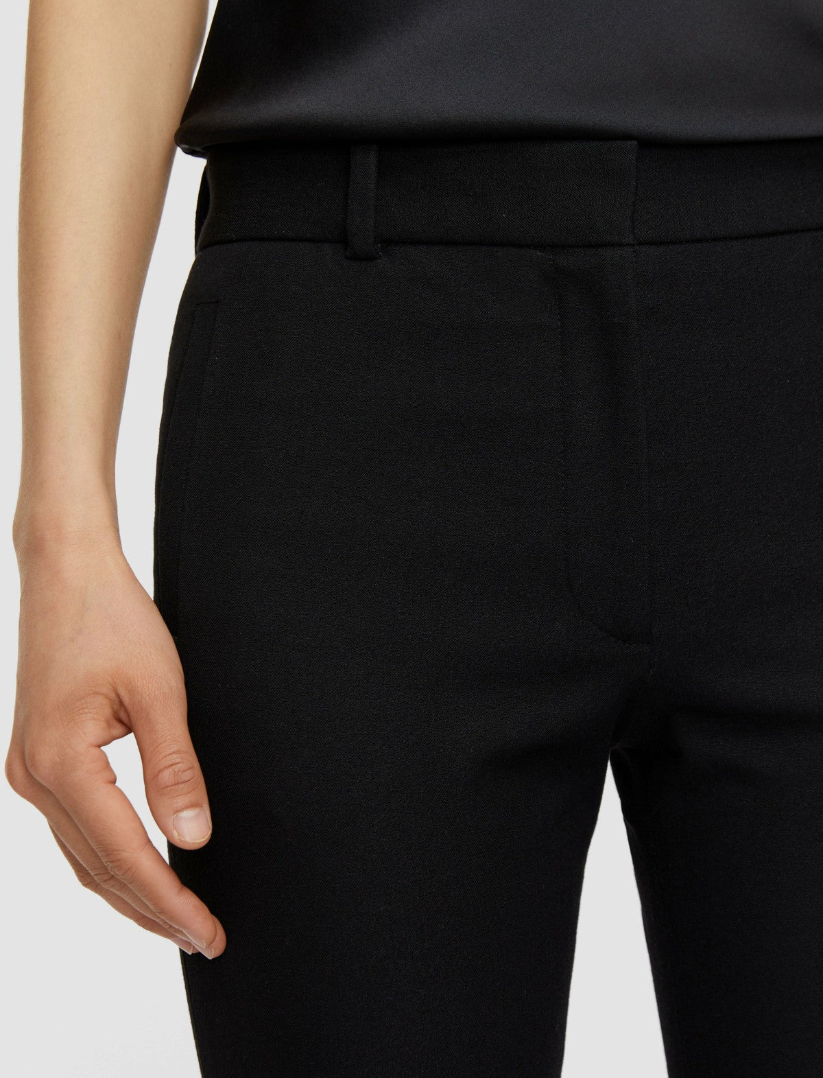 JOSEPH Fashion Women New Eliston Gabardine Stretch Trousers Black