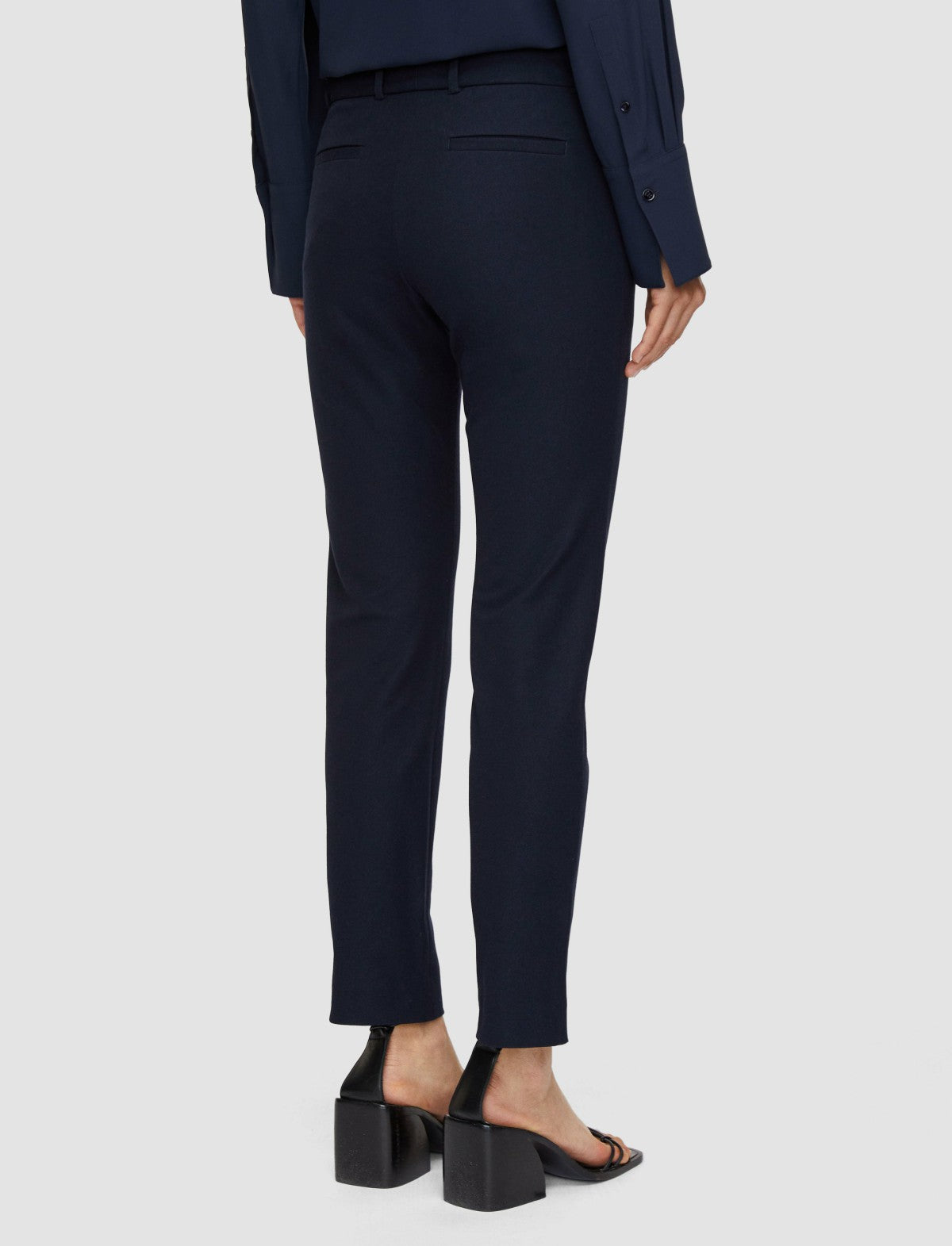 JOSEPH Fashion Women New Eliston Gabardine Stretch Trousers Navy