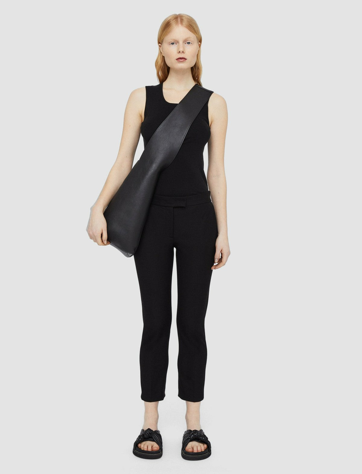 JOSEPH Fashion Women Gabardine Stretch Queen Trousers Black