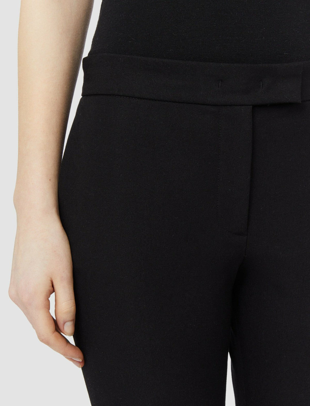 JOSEPH Fashion Women Gabardine Stretch Queen Trousers Black