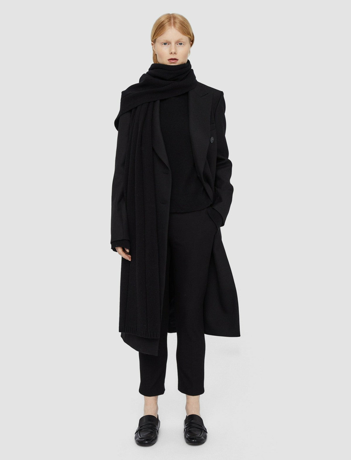 JOSEPH Fashion Women Gabardine Stretch Queen Trousers Black