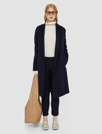 JOSEPH Fashion Women Gabardine Stretch Queen Trousers Navy
