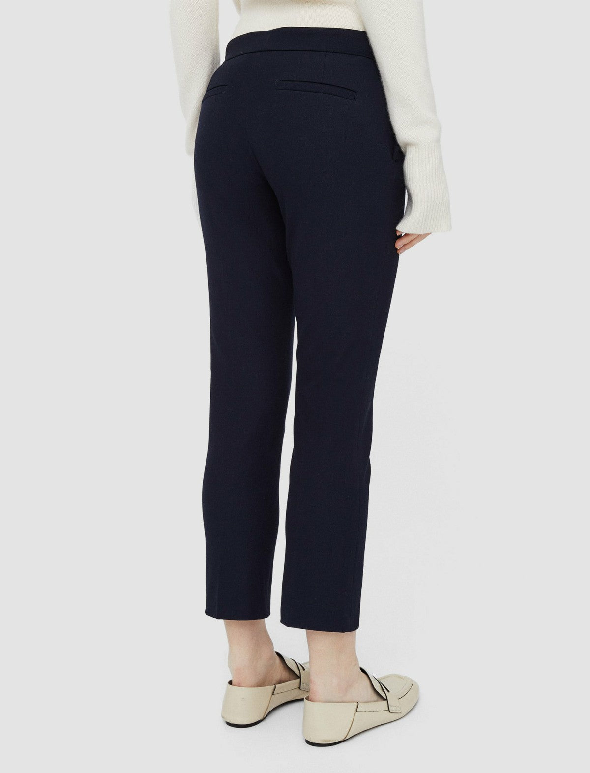 JOSEPH Fashion Women Gabardine Stretch Queen Trousers Navy