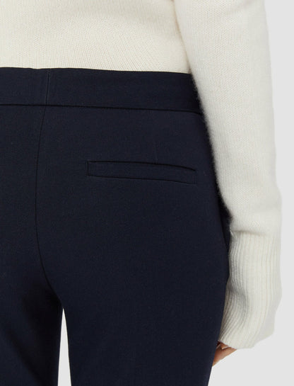 JOSEPH Fashion Women Gabardine Stretch Queen Trousers Navy