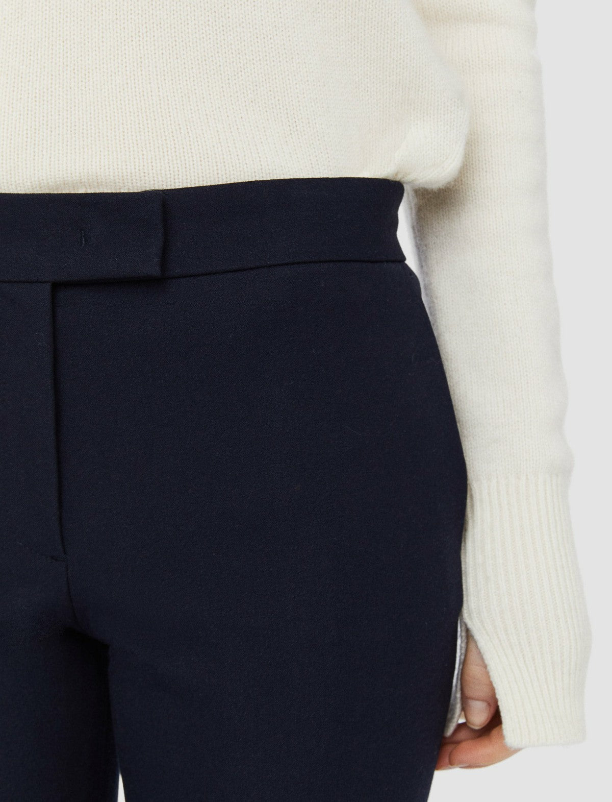 JOSEPH Fashion Women Gabardine Stretch Queen Trousers Navy