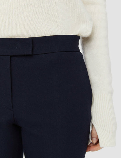 JOSEPH Fashion Women Gabardine Stretch Queen Trousers Navy