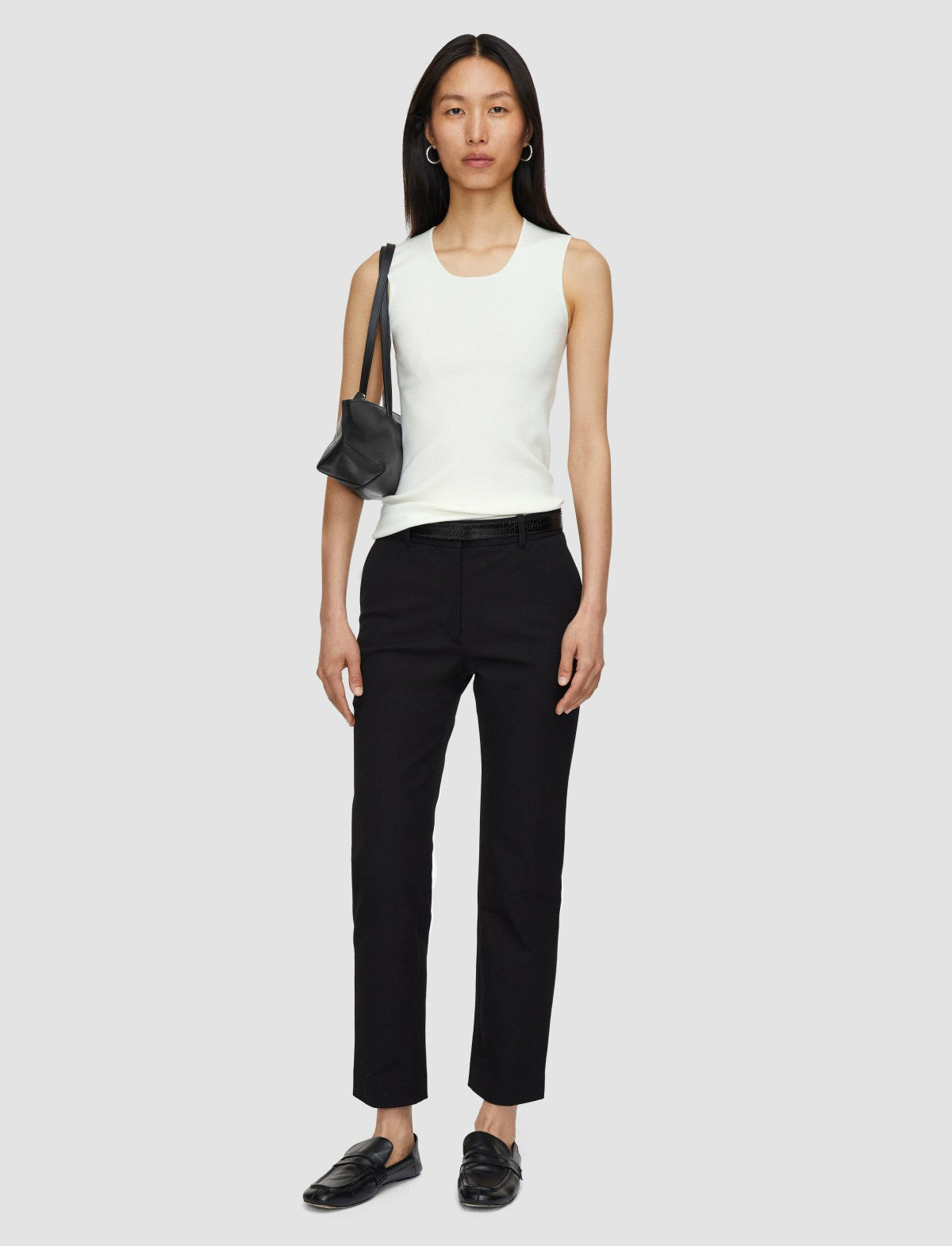 JOSEPH Fashion Women Coleman Gabardine Stretch Trousers Black