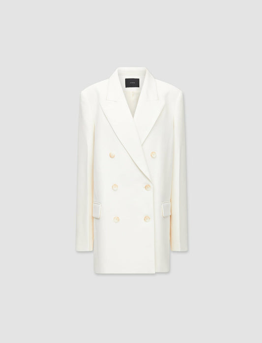 JOSEPH Fashion Women Wool Viscose Chapone Jacket Ivory