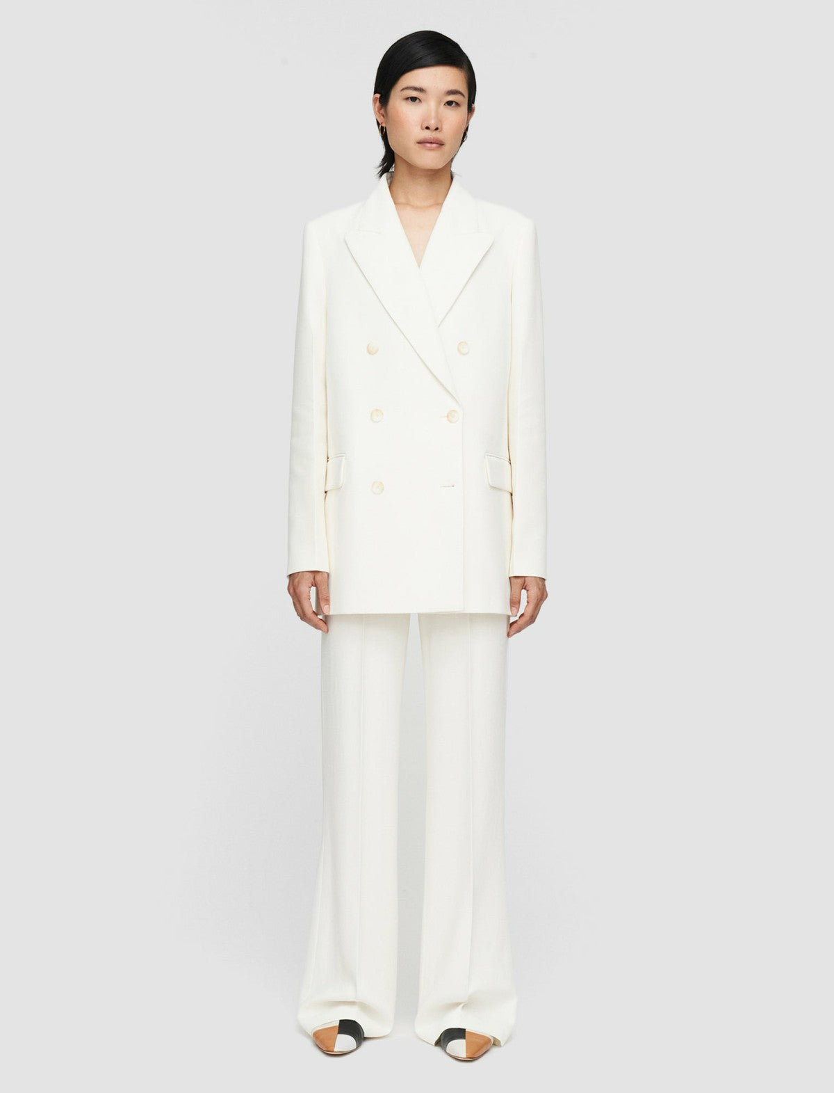 JOSEPH Fashion Women Wool Viscose Chapone Jacket Ivory