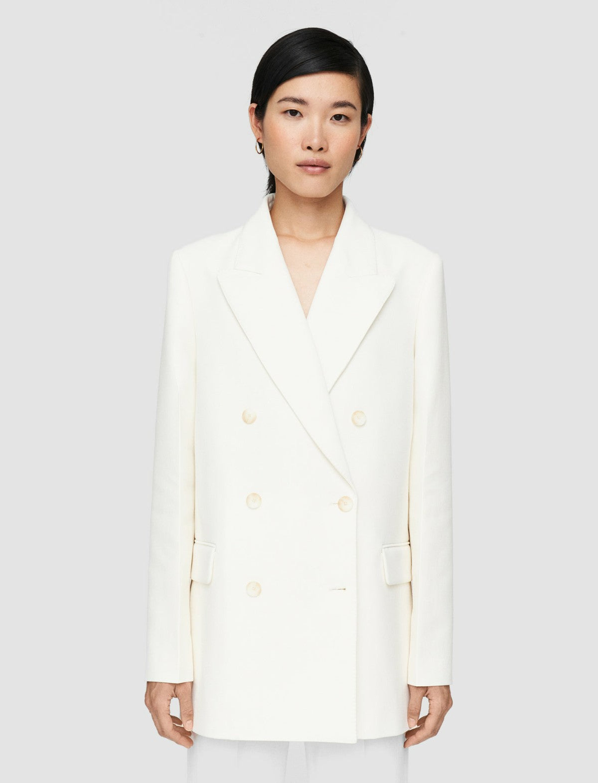 JOSEPH Fashion Women Wool Viscose Chapone Jacket Ivory