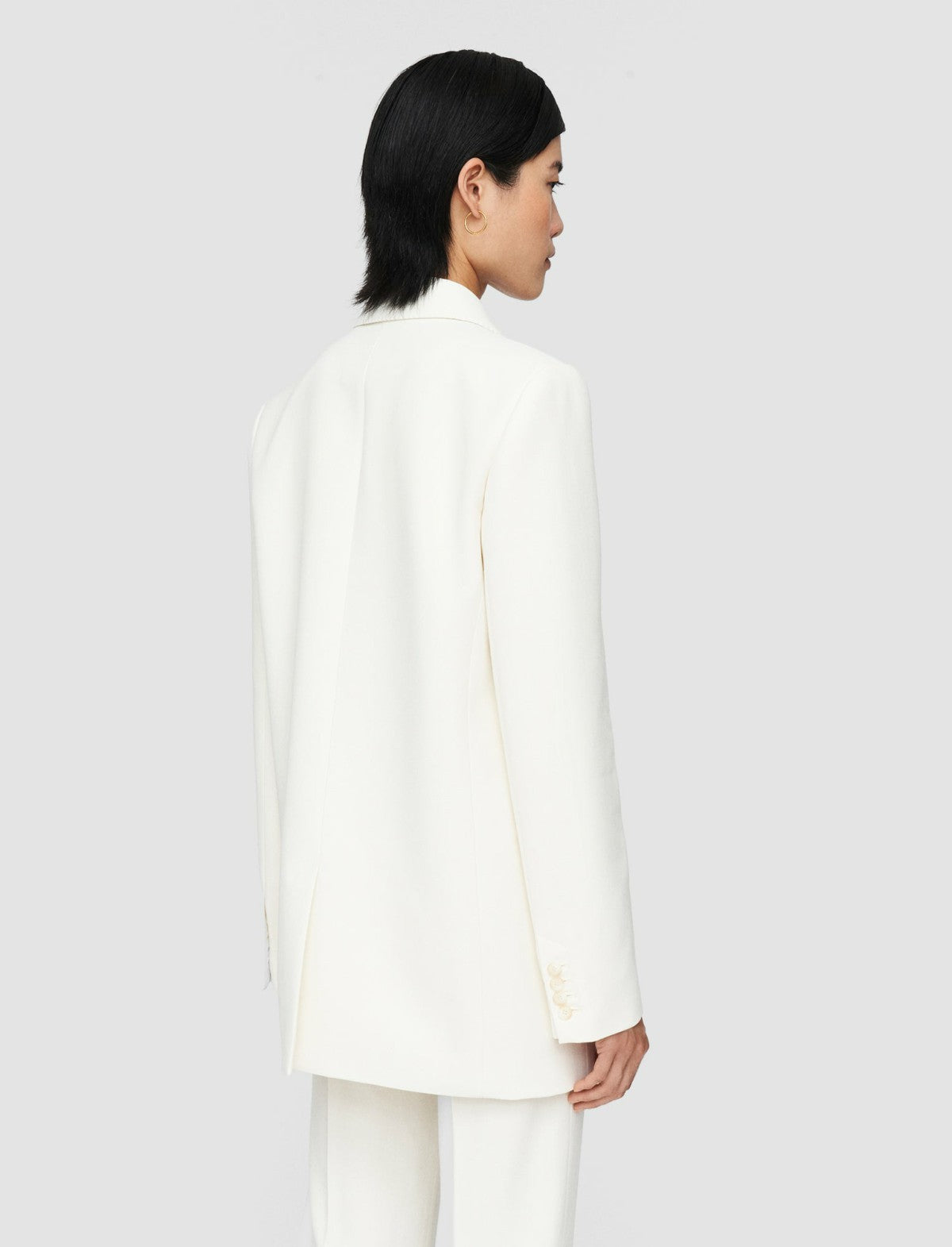 JOSEPH Fashion Women Wool Viscose Chapone Jacket Ivory