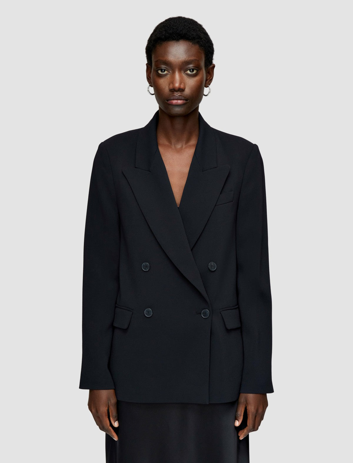 JOSEPH Fashion Women Jaden Comfort Cady Jacket Black