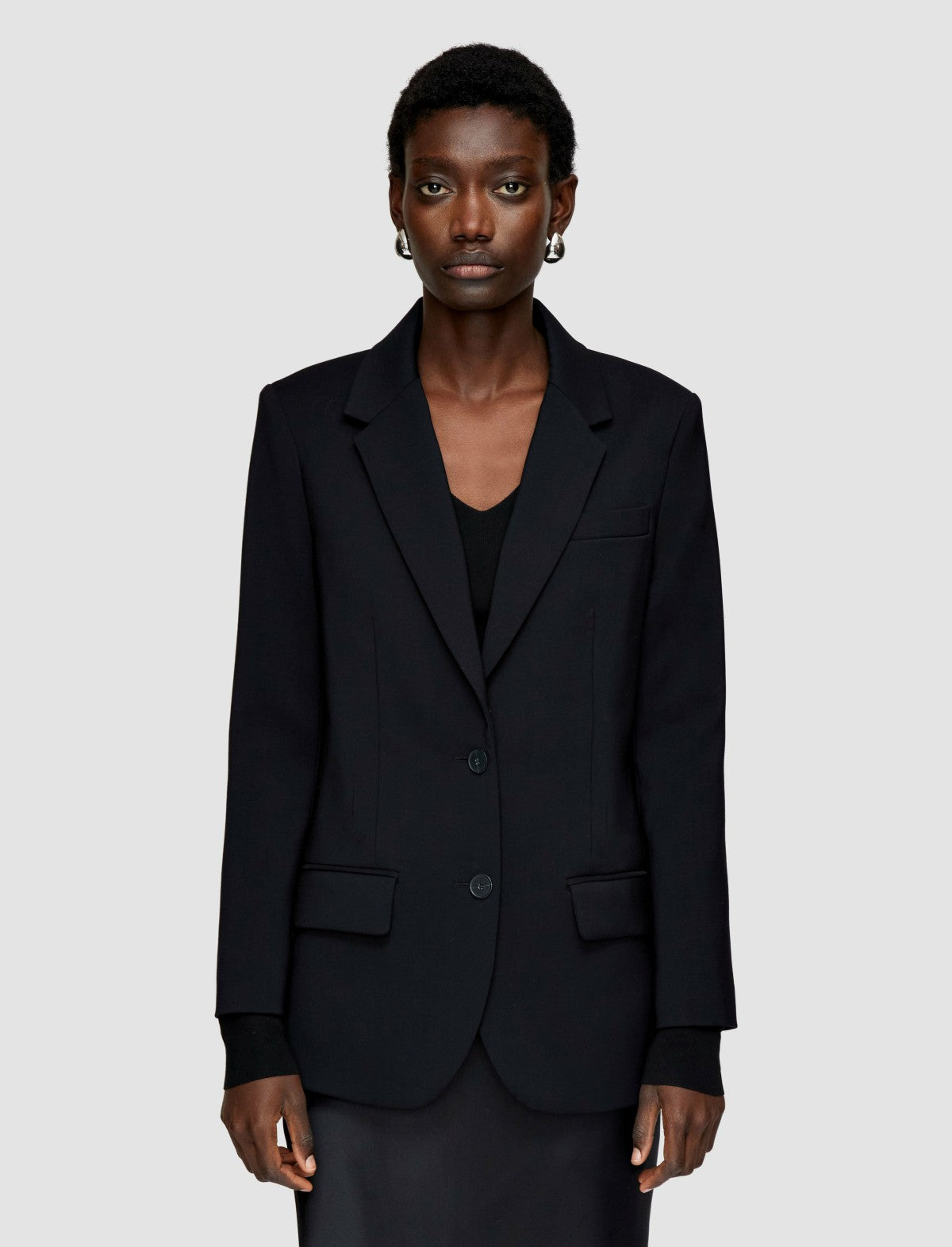 JOSEPH Fashion Women Tailoring Wool Stretch Jackie Jacket Black