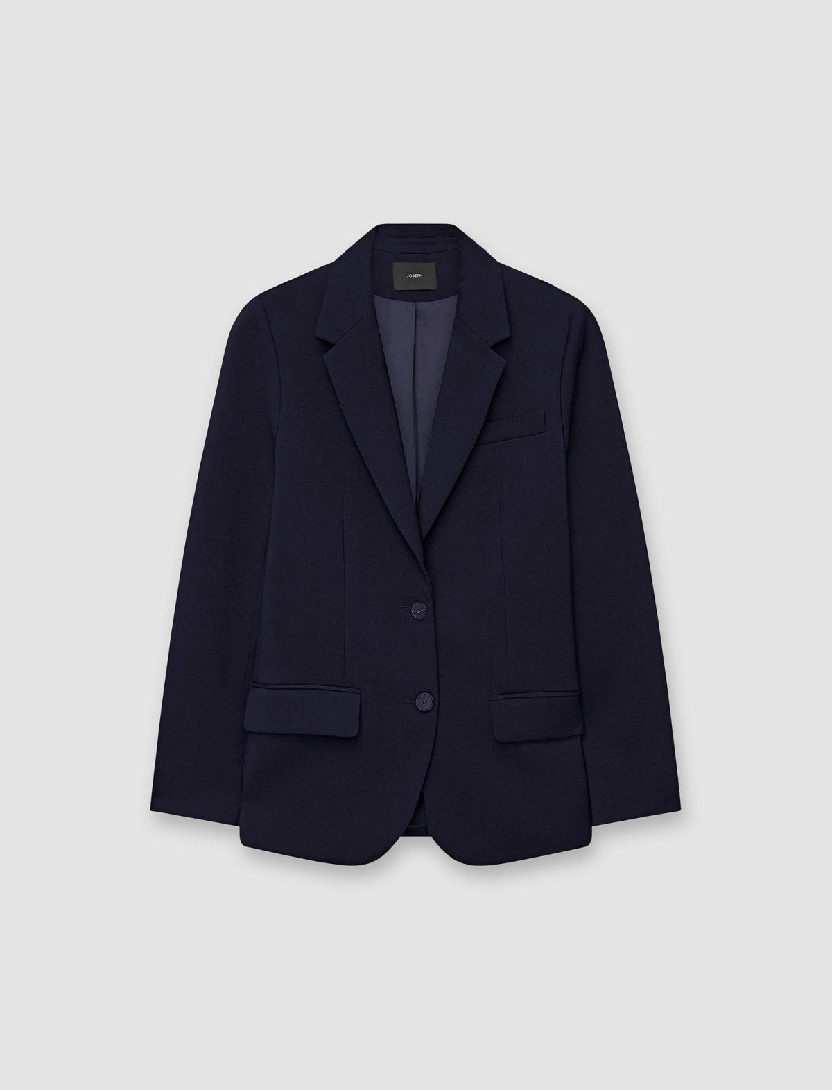 JOSEPH Fashion Women Tailoring Wool Stretch Jackie Jacket Navy