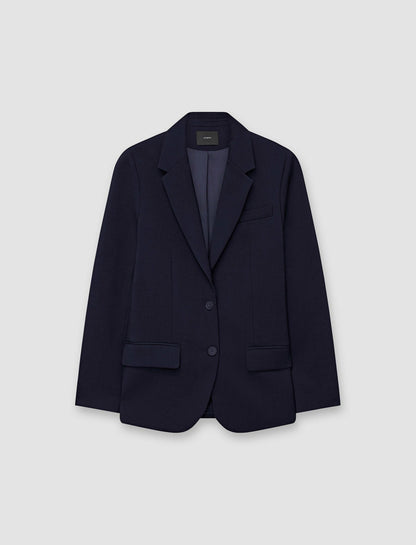 JOSEPH Fashion Women Tailoring Wool Stretch Jackie Jacket Navy