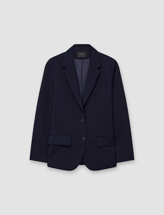 JOSEPH Fashion Women Tailoring Wool Stretch Jackie Jacket Navy