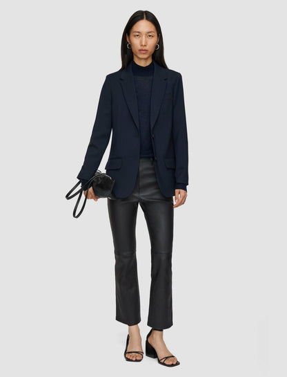 JOSEPH Fashion Women Tailoring Wool Stretch Jackie Jacket Navy