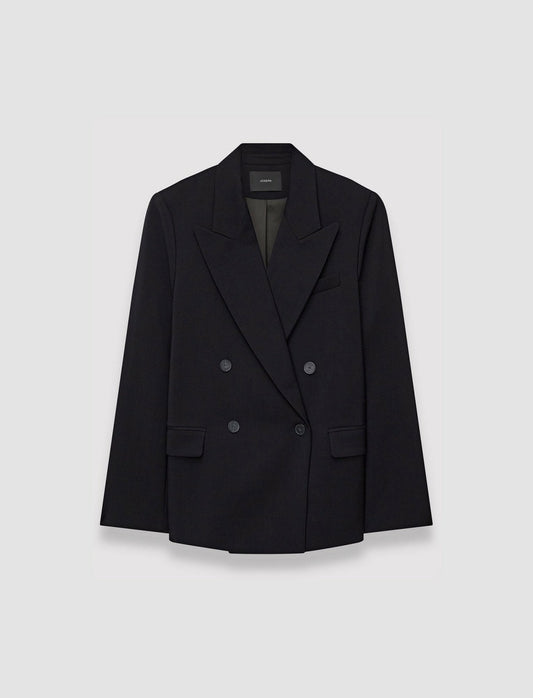 JOSEPH Fashion Women Jaden Tailoring Wool Stretch Jacket Black
