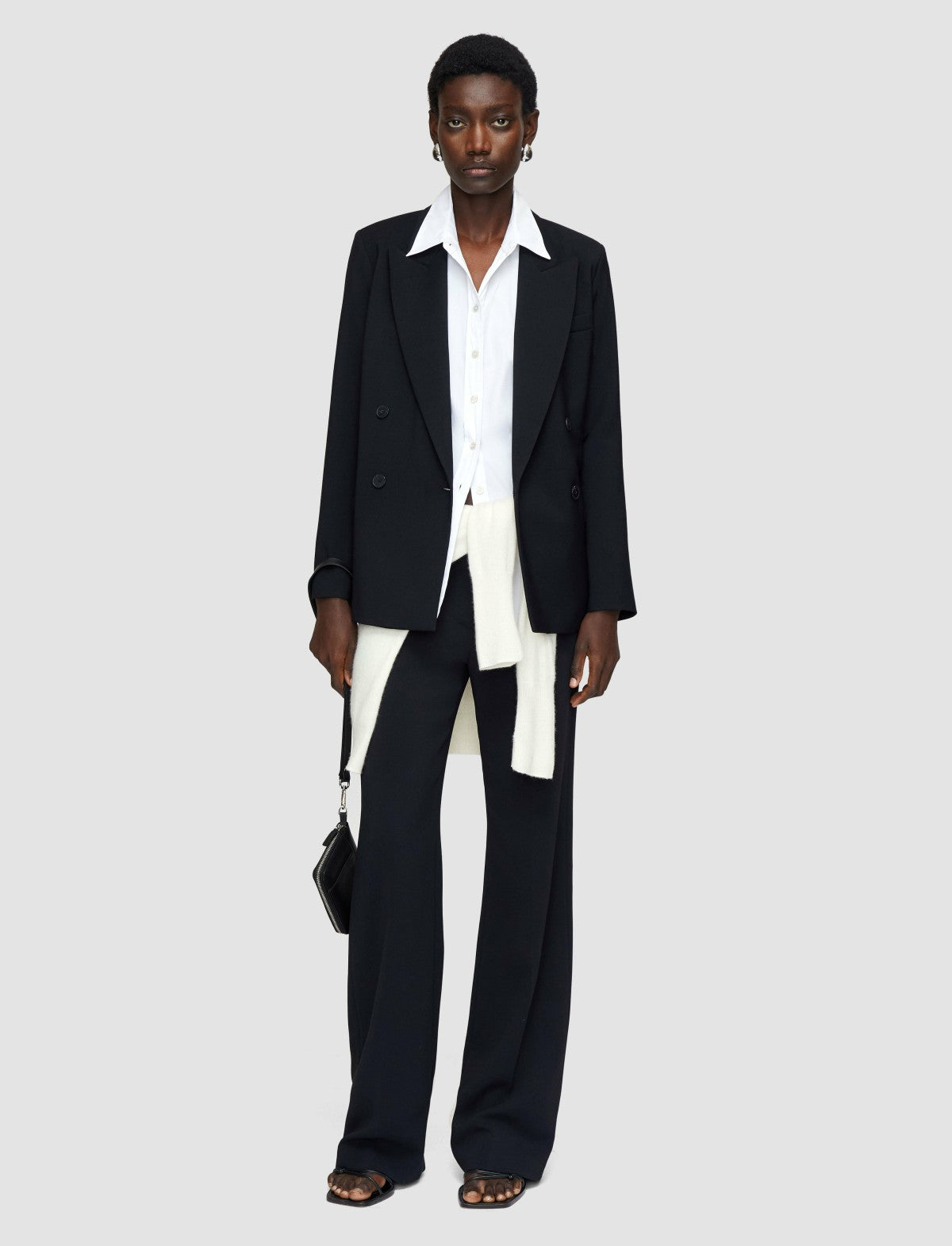 JOSEPH Fashion Women Jaden Tailoring Wool Stretch Jacket Black