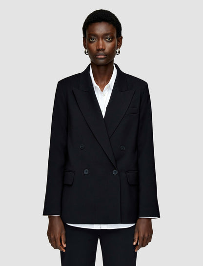 JOSEPH Fashion Women Jaden Tailoring Wool Stretch Jacket Black