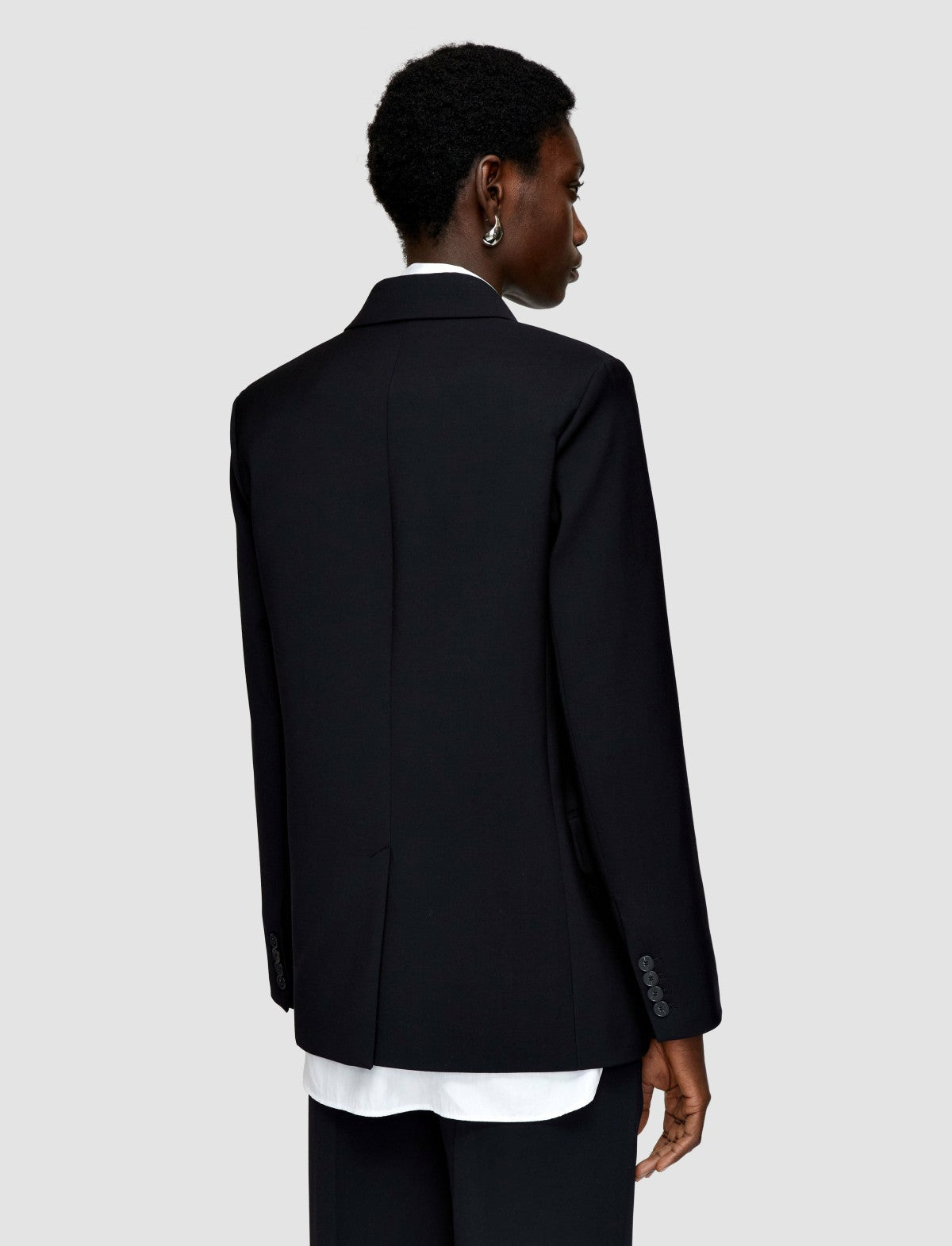JOSEPH Fashion Women Jaden Tailoring Wool Stretch Jacket Black